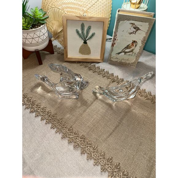 Vintage Princess House Crystal Bird Candy Dish Bundle Set Lot Home Accent Decor - Picture 3 of 11